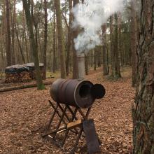 Oven van een drum vat